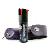 18% OC Pepper Spray Leatherette Soft Case Key Ring Purple Pepper Spray - Tophatter Daily Deals