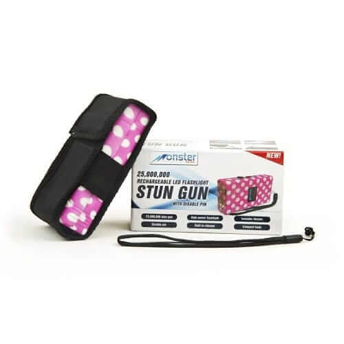 25 Million Volt Polka Dot Pink Stun Gun Stun Guns - Tophatter Daily Deals