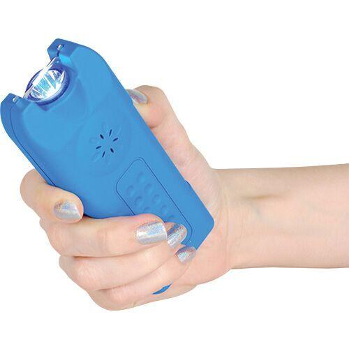 Multi Guard Stun Gun Flashlight w/ Panic Alarm 20 Million Volt Rechargeable Blue Stun Guns - Tophatter Daily Deals