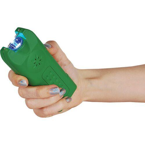 Multi Guard Stun Gun Flashlight w/ Panic Alarm 20 Million Volt Rechargeable Green Stun Guns - Tophatter Daily Deals