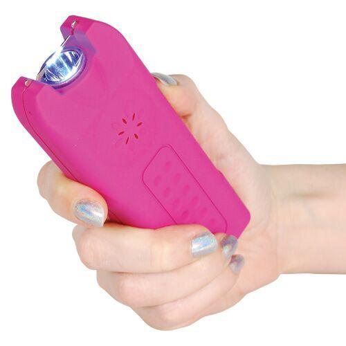 Multi Guard Stun Gun Flashlight w/ Panic Alarm 20 Million Volt Rechargeable Pink Stun Guns - Tophatter Daily Deals