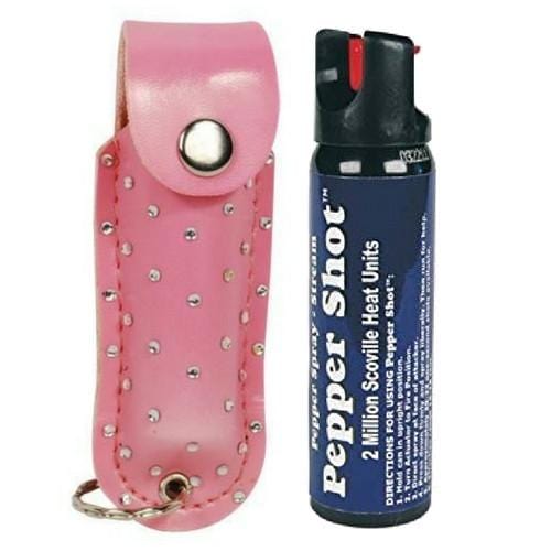 Pepper Shot 10% OC Rhinestone Bling Pepper Spray Self Defense Pink Pepper Spray - Tophatter Daily Deals