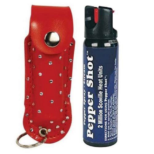 Pepper Shot 10% OC Rhinestone Bling Pepper Spray Self Defense Red Pepper Spray - Tophatter Daily Deals