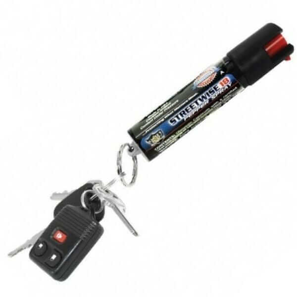 18% OC Pepper Spray Key Chain Safety Lock Key Ring Pepper Spray - Tophatter Daily Deals