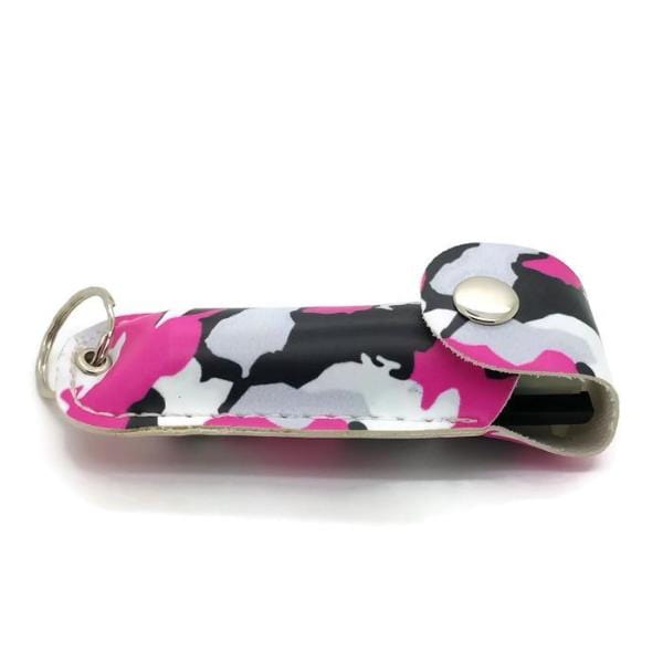 Pink Camouflage Police Strength 18 OC Pepper Spray Key Chain Pink Black Pepper Spray - Tophatter Daily Deals