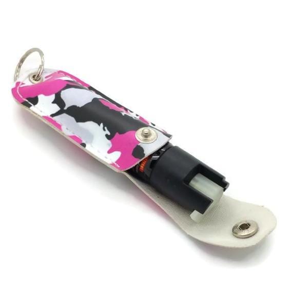Pink Camouflage Police Strength 18 OC Pepper Spray Key Chain Pepper Spray - Tophatter Daily Deals