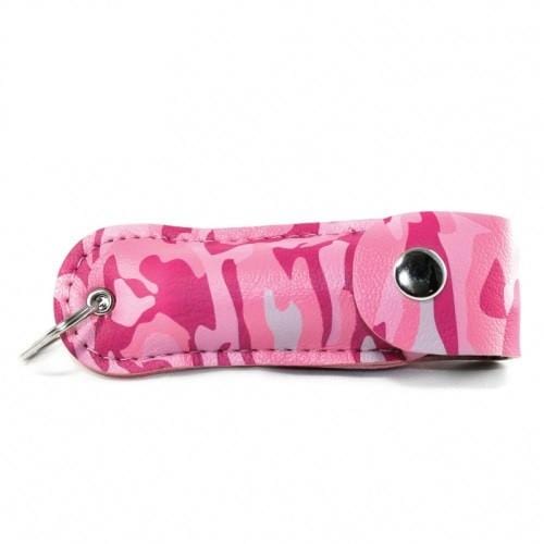Pink Camouflage Police Strength 18 OC Pepper Spray Key Chain Pink Gray Pepper Spray - Tophatter Daily Deals