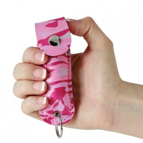 Pink Camouflage Police Strength 18 OC Pepper Spray Key Chain Pepper Spray - Tophatter Daily Deals