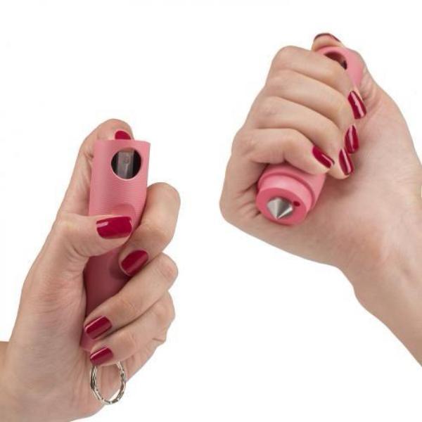 Two-in-One Pepper Spray & Emergency Glass Breaker Pink Pepper Spray - Tophatter Daily Deals