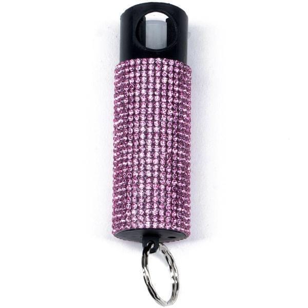 Rhinestone Bling It On Pepper Spray Self Defense Key Ring Pink Pepper Spray - Tophatter Daily Deals