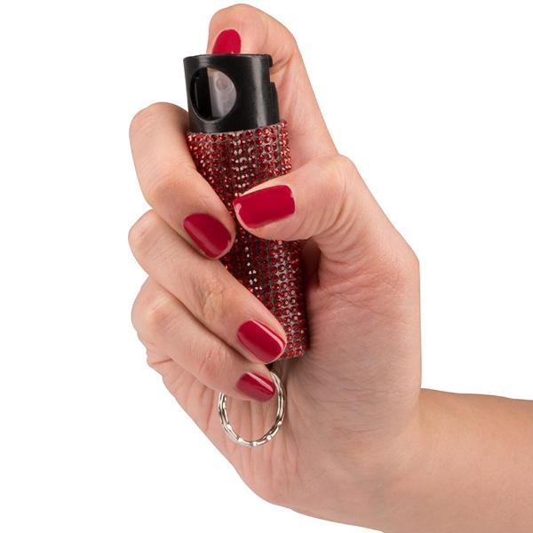 Rhinestone Bling It On Pepper Spray Self Defense Key Ring Pepper Spray - Tophatter Daily Deals