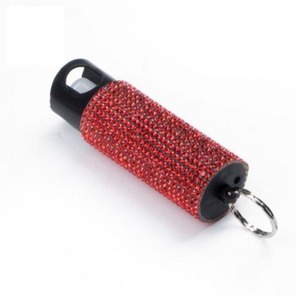 Rhinestone Bling It On Pepper Spray Self Defense Key Ring Red Pepper Spray - Tophatter Daily Deals