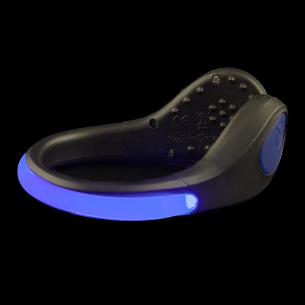 Safe Steps LED Clip On Shoe Lights for Runners Active Lifestyle Safety Blue Child Safety - Tophatter Daily Deals