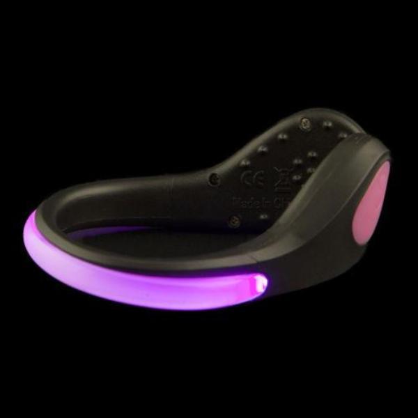 Safe Steps LED Clip On Shoe Lights for Runners Active Lifestyle Safety Pink Child Safety - Tophatter Daily Deals