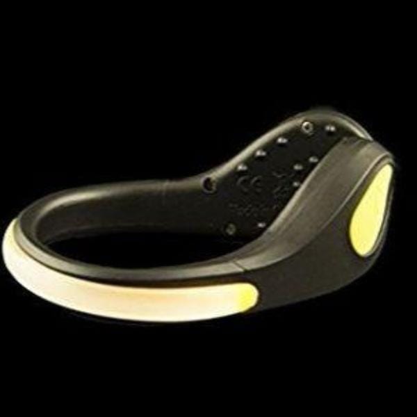 Safe Steps LED Clip On Shoe Lights for Runners Active Lifestyle Safety Yellow Child Safety - Tophatter Daily Deals