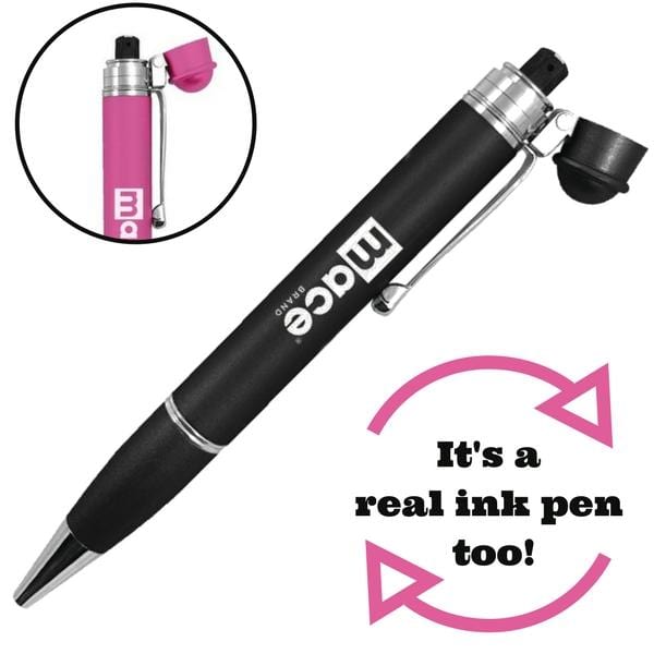 Mace® Pepper Pen Self Defense Pepper Spray (Real Working Ink Pen) Black Pepper Spray - Tophatter Daily Deals