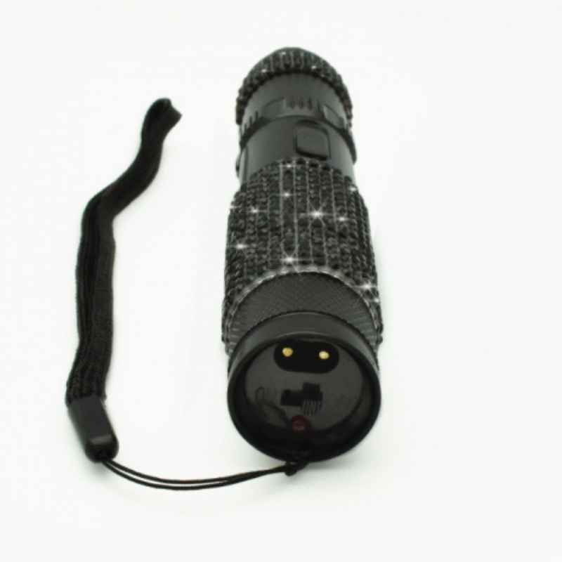 75,000,000 Volt Rhinestone Bling Stun Gun Flashlight Stun Guns - Tophatter Daily Deals