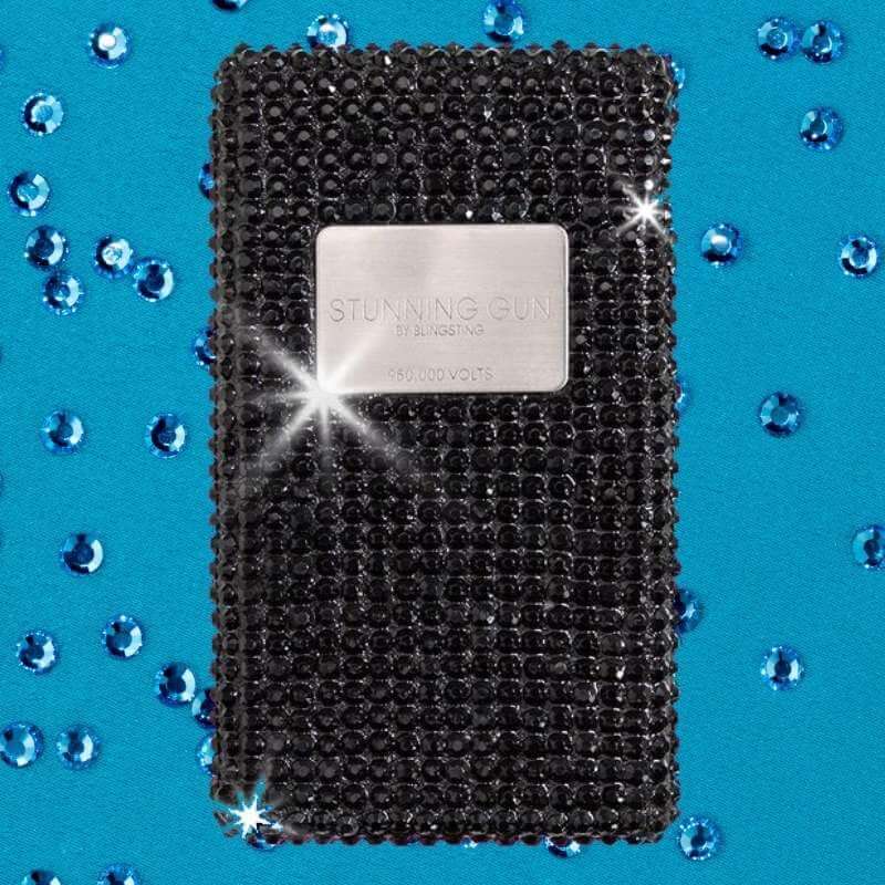 Black Rhinestone Bedazzled Bling Sting Stun Gun Stun Guns - Tophatter Daily Deals