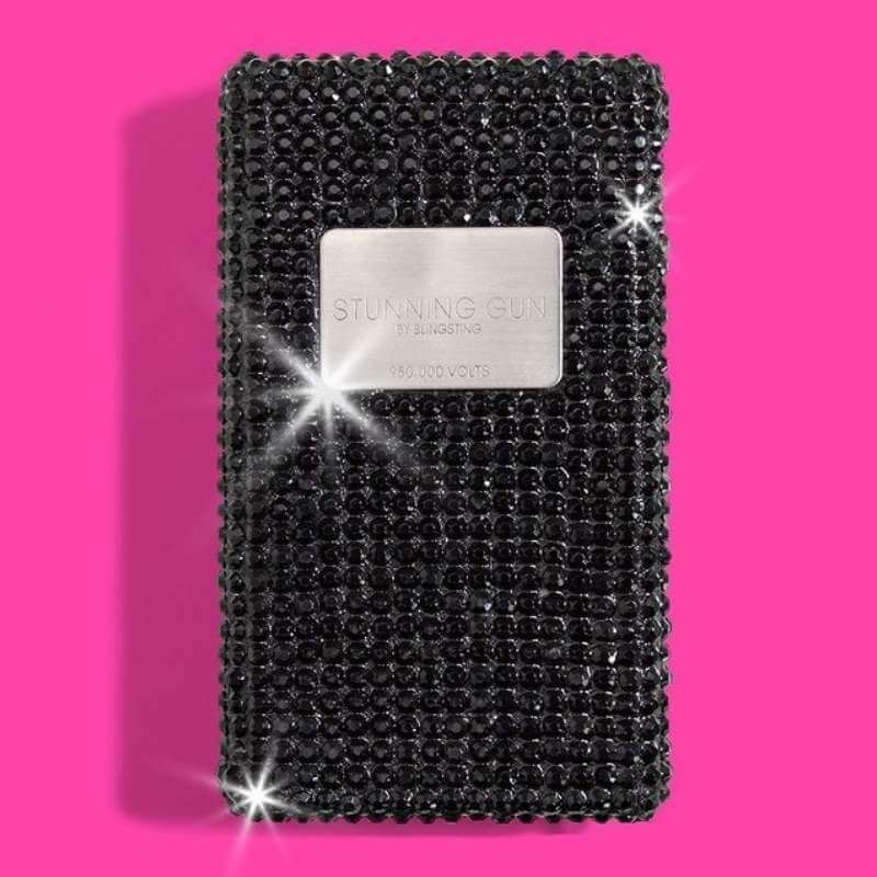 Black Rhinestone Bedazzled Bling Sting Stun Gun Stun Guns - Tophatter Daily Deals