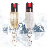 Bling and Sting Rhinestone Pepper Spray Self Defense Key Ring Pepper Spray - Tophatter Daily Deals
