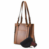 Concealed Carry Bella Leather Tote Lockable CCW Bag Handgun Purses - Tophatter Daily Deals