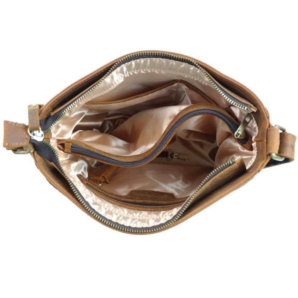 Concealed Carry Delaney Leather Crossbody Lockable CCW Bag Handgun Purses - Tophatter Daily Deals