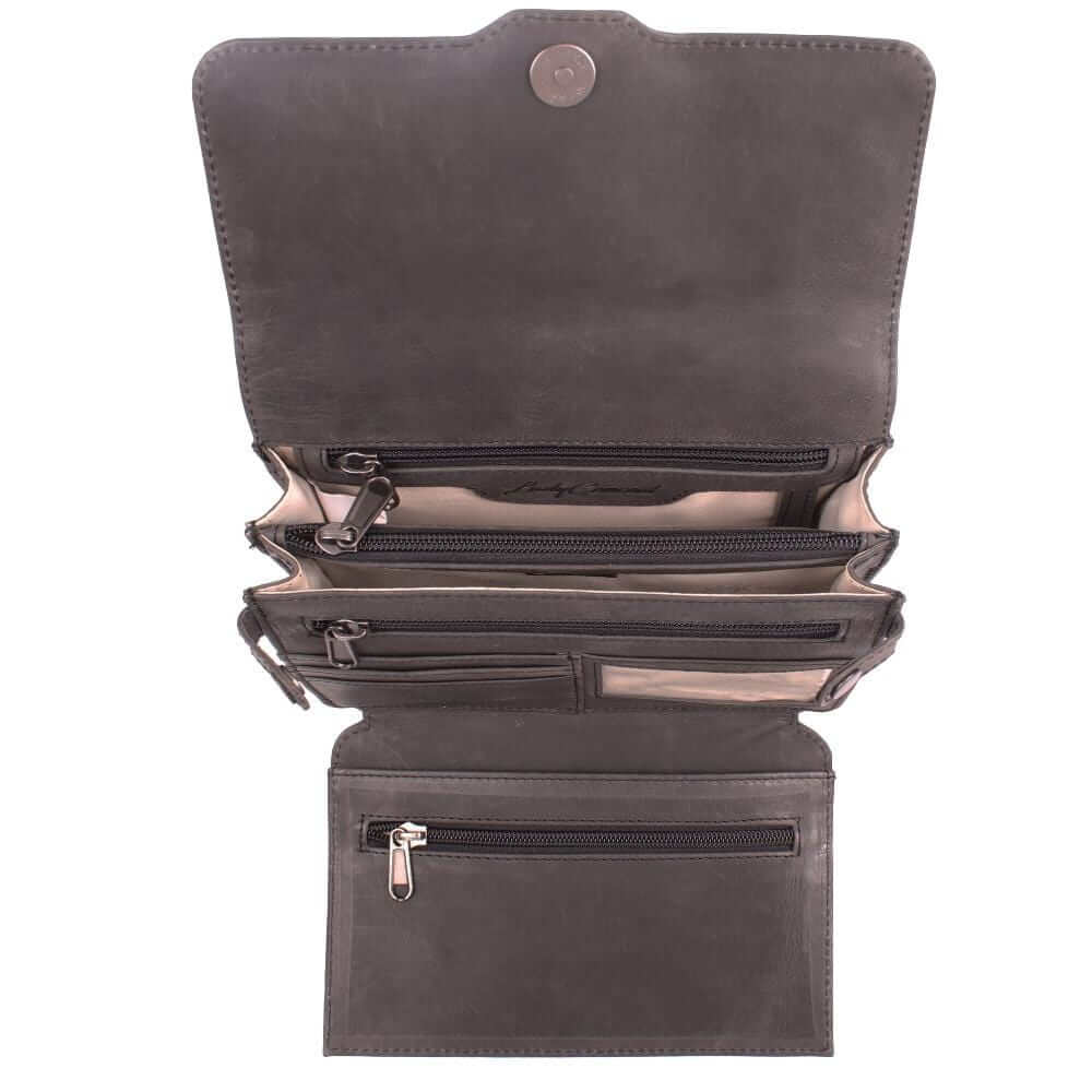 Concealed Carry Jolene Leather Lockable CCW Crossbody Organizer Handgun Purses - Tophatter Daily Deals