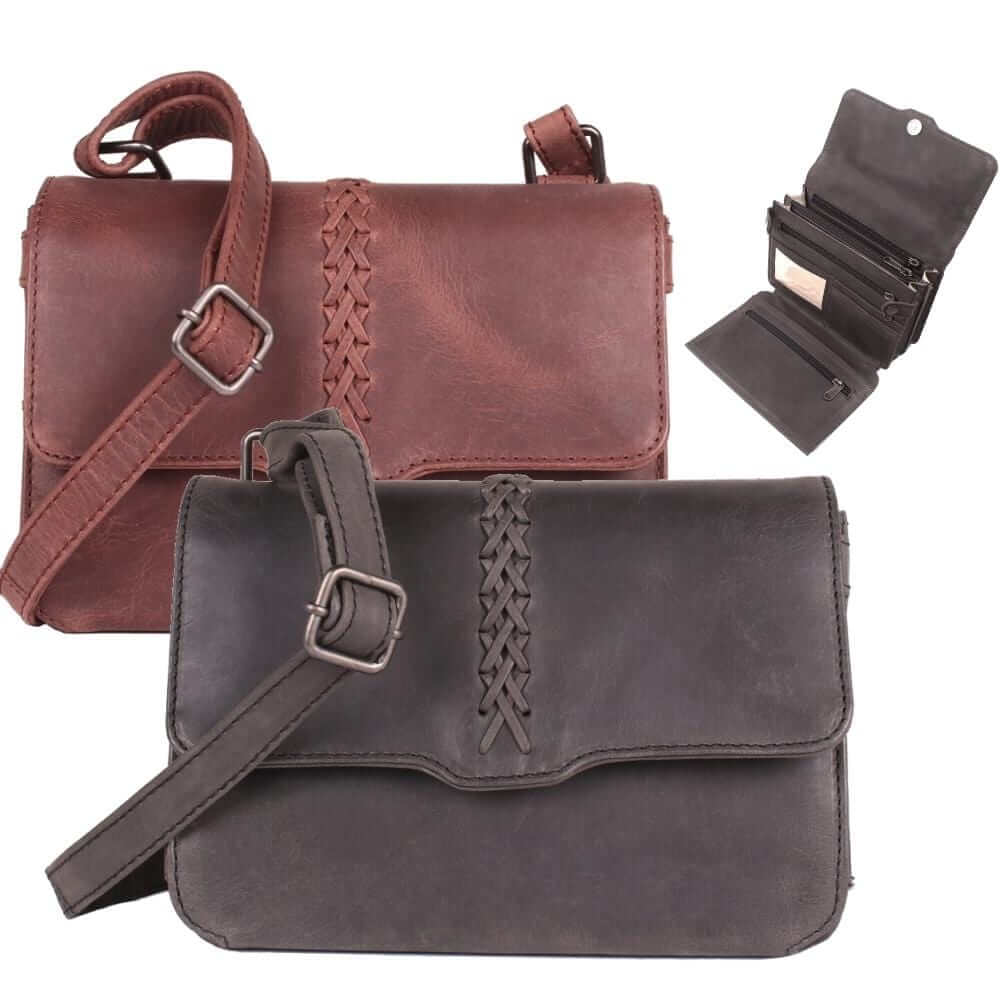 Concealed Carry Jolene Leather Lockable CCW Crossbody Organizer Handgun Purses - Tophatter Daily Deals
