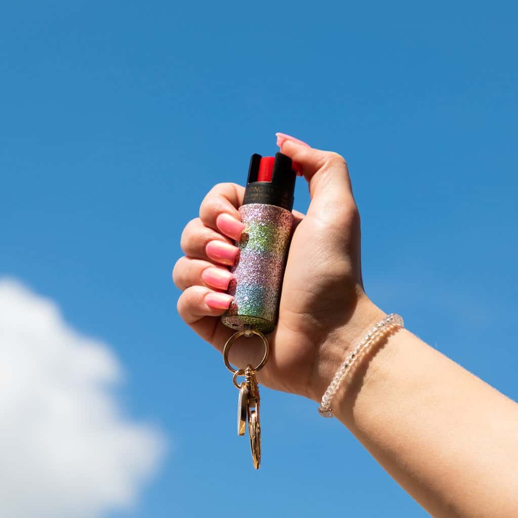Rainbow Glow Pepper Spray Self Defense Key Ring Pepper Spray - Tophatter Daily Deals