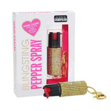 Bling and Sting Rhinestone Pepper Spray Self Defense Key Ring Pepper Spray - Tophatter Daily Deals