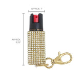 Bling and Sting Rhinestone Pepper Spray Self Defense Key Ring Pepper Spray - Tophatter Daily Deals