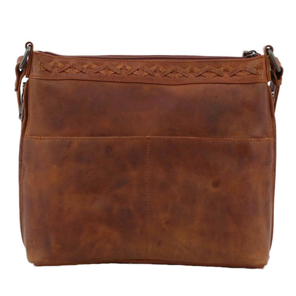 Concealed Carry Faith Genuine Leather Lockable CCW Crossbody Bag Handgun Purses - Tophatter Daily Deals