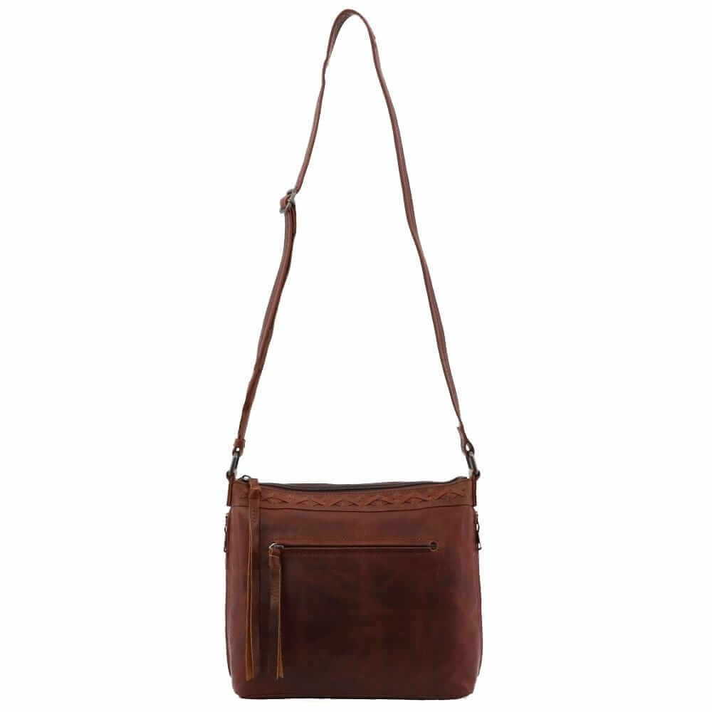 Concealed Carry Faith Genuine Leather Lockable CCW Crossbody Bag Handgun Purses - Tophatter Daily Deals