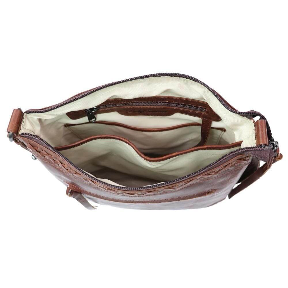 Concealed Carry Faith Genuine Leather Lockable CCW Crossbody Bag Handgun Purses - Tophatter Daily Deals