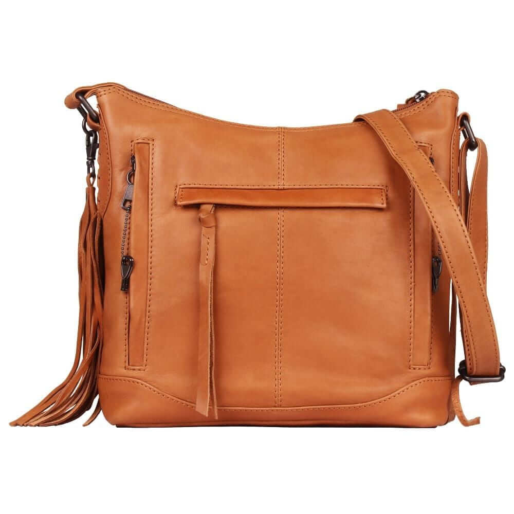 Concealed Carry Blake Scooped Leather Crossbody Lockable CCW Bag Handgun Purses - Tophatter Daily Deals