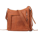 Concealed Carry Blake Scooped Leather Crossbody Lockable CCW Bag Handgun Purses - Tophatter Daily Deals