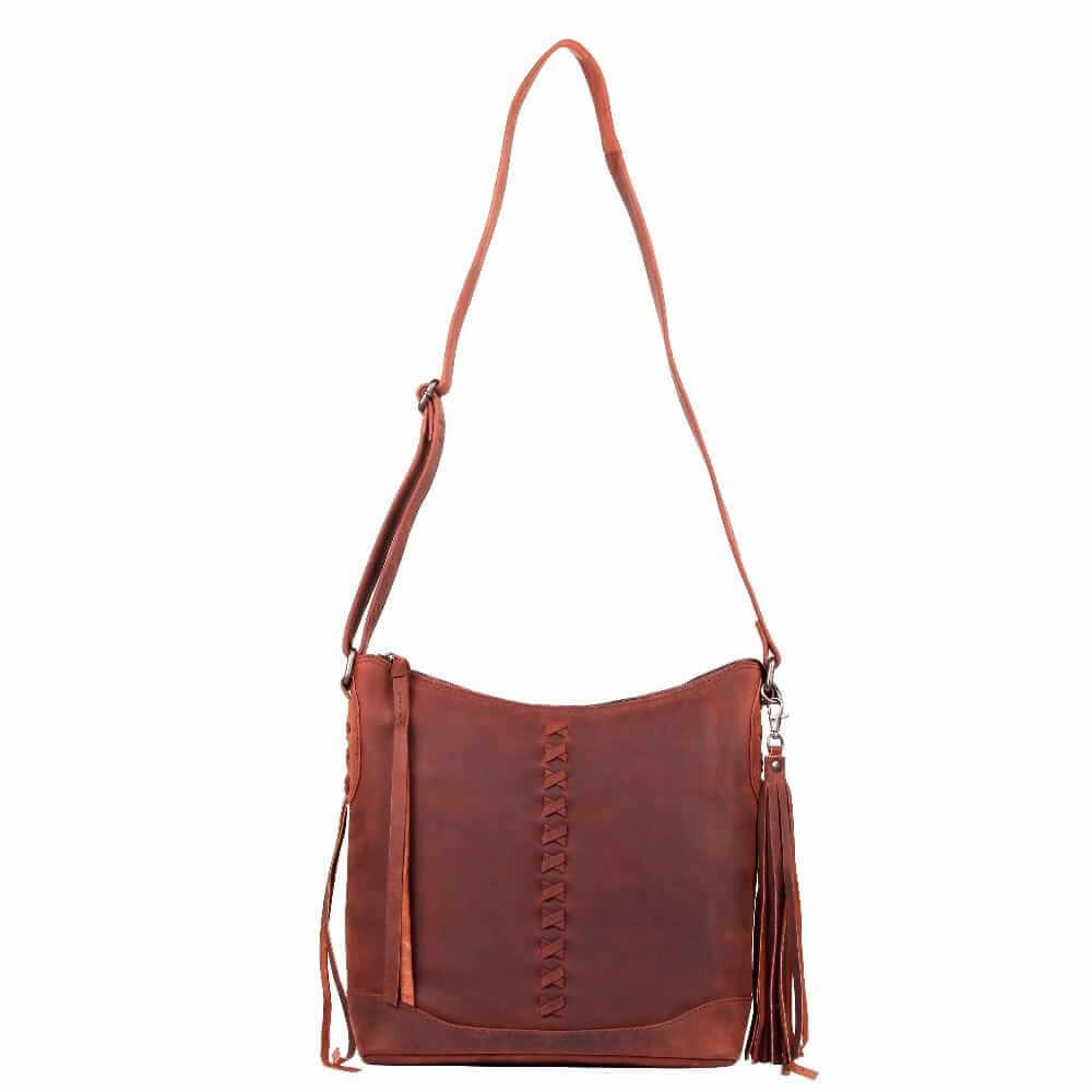 Concealed Carry Blake Scooped Leather Crossbody Lockable CCW Bag Handgun Purses - Tophatter Daily Deals