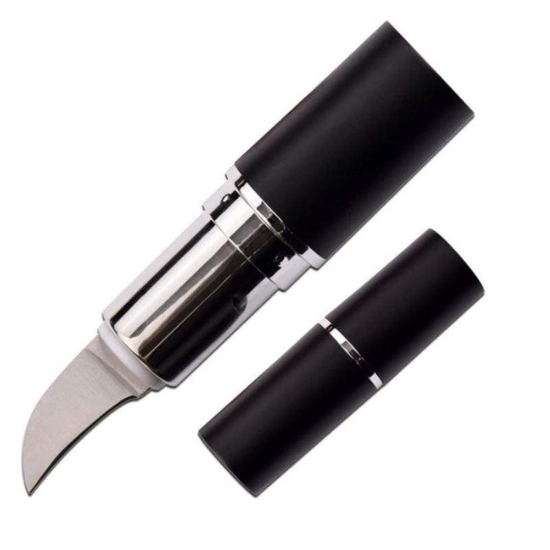 Lipstick Hidden Self-Defense Knife Black Knives & Knuckles - Tophatter Daily Deals