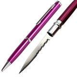 Write Or Fight Pen Knife Purple Knives & Knuckles - Tophatter Daily Deals