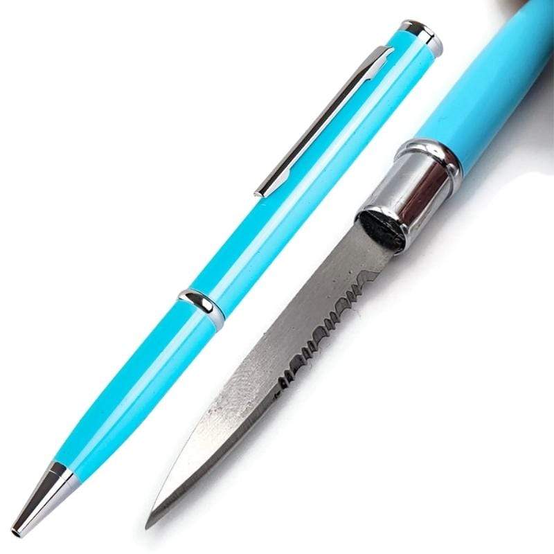 Write Or Fight Pen Knife Turquoise Knives & Knuckles - Tophatter Daily Deals