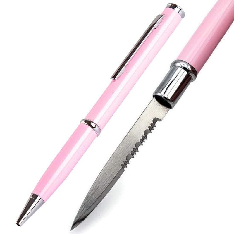 Write Or Fight Pen Knife Pink Knives & Knuckles - Tophatter Daily Deals