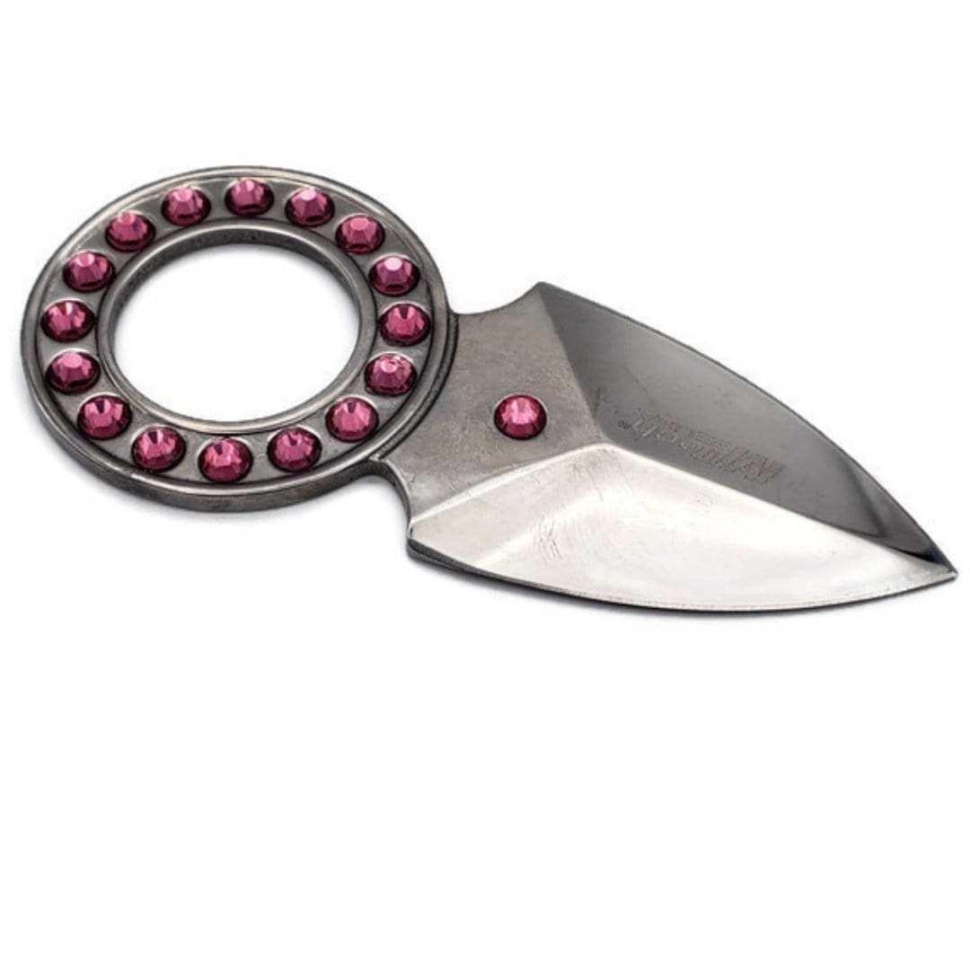 Pink Crystal Knife Necklace Knives & Knuckles - Tophatter Daily Deals