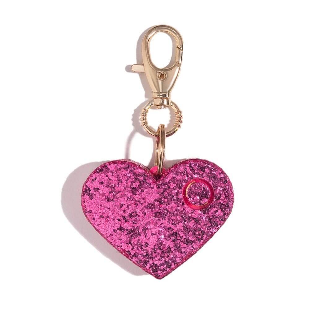 Bling Heart Panic Alarm Personal Safety Flashlight Key Chain Pink Campus Safety - Tophatter Daily Deals
