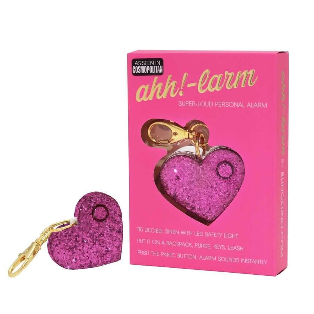 Bling Heart Panic Alarm Personal Safety Flashlight Key Chain Campus Safety - Tophatter Daily Deals