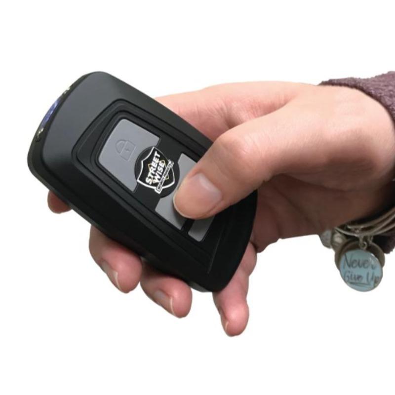 Razor Key Fob 23 Million Volt Stun Gun Panic Alarm Combo Stun Guns - Tophatter Daily Deals