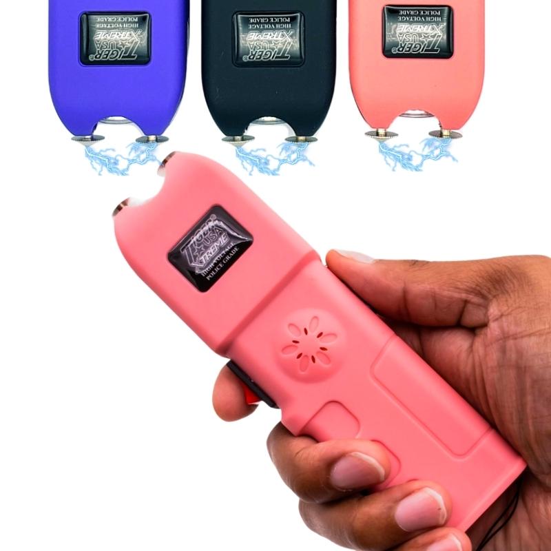 The Sanctuary 150 Million Volt Flashlight Stun Gun Panic Alarm Stun Guns - Tophatter Daily Deals