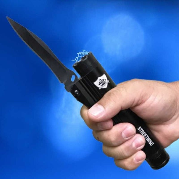 Sting Blade Stun Gun Knife Flashlight Combo Stun Guns - Tophatter Daily Deals