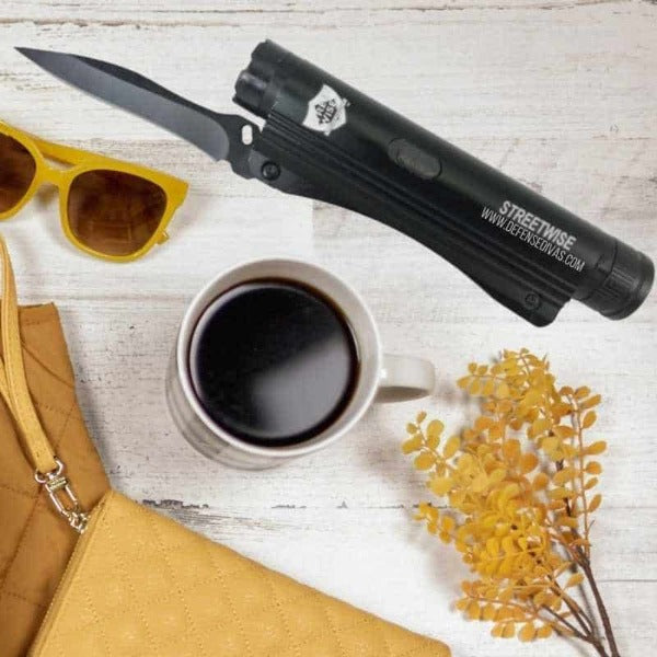 Sting Blade Stun Gun Knife Flashlight Combo Stun Guns - Tophatter Daily Deals