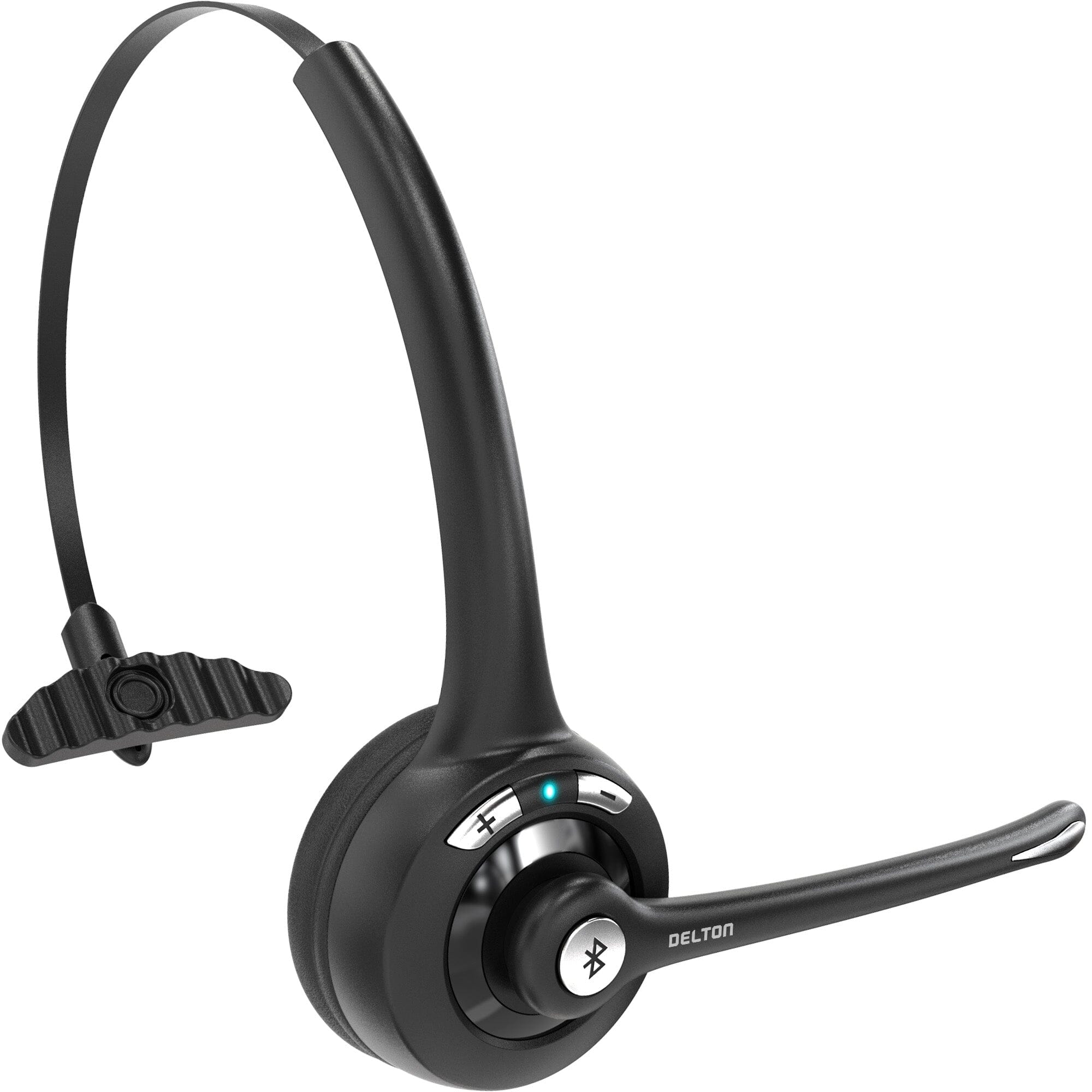 Delton 10X Bluetooth Computer Headset, Over the Head Single Ear Wireless Headset Wireless Headset - Tophatter Daily Deals