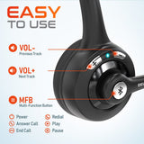 Delton 10X Bluetooth Computer Headset, Over the Head Single Ear Wireless Headset Wireless Headset - Tophatter Daily Deals